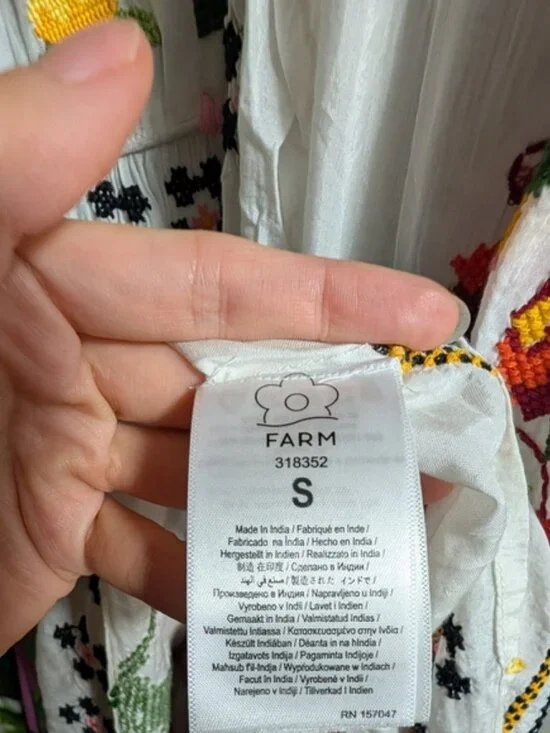 Farm Rio Embroidered Carmina Floral Maxi Dress - Picture 10 of 16